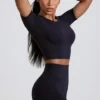 Pantaloni scurți Define Luxe cu talie înaltă, negru Pantaloni scurți Define Luxe cu talie înaltă, negru