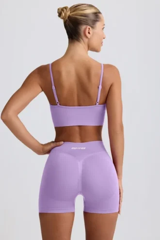 Pantaloni scurți Define Luxe Mini în culoarea liliac