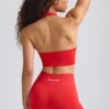 Pantaloni scurți Define Luxe Mini în roșu mac