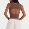 Pantaloni scurți din jersey periat cu elastic, în culoarea Ecru