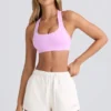 Pantaloni scurți din material de trening cu talie medie, în culoarea cojii de ou Pantaloni scurți din material de trening cu talie medie, în culoarea cojii de ou