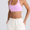 Pantaloni scurți din material de trening cu talie medie, în culoarea cojii de ou Pantaloni scurți din material de trening cu talie medie, în culoarea cojii de ou