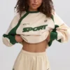Pantaloni scurți elastici din jersey de bumbac moale, în culoarea marmoră Pantaloni scurți elastici din jersey de bumbac moale, în culoarea marmoră