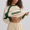 Pantaloni scurți elastici din jersey de bumbac moale, în culoarea marmoră Pantaloni scurți elastici din jersey de bumbac moale, în culoarea marmoră
