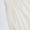 Pantaloni scurți Elsie din poplin de bumbac cu nod în față, de culoare albă Pantaloni scurți Elsie din poplin de bumbac cu nod în față, de culoare albă
