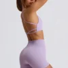 Pantaloni scurți fără cusături Super Sculpt în culoarea liliac deschis Pantaloni scurți fără cusături Super Sculpt în culoarea liliac deschis