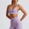 Pantaloni scurți fără cusături Super Sculpt în culoarea liliac deschis Pantaloni scurți fără cusături Super Sculpt în culoarea liliac deschis