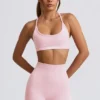 Pantaloni scurți fără cusături Super Sculpt în roz pudră Pantaloni scurți fără cusături Super Sculpt în roz pudră