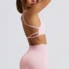 Pantaloni scurți fără cusături Super Sculpt în roz pudră Pantaloni scurți fără cusături Super Sculpt în roz pudră