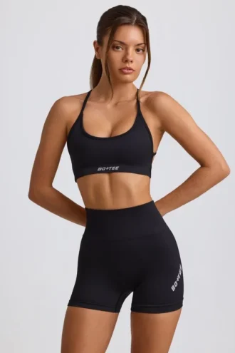 Pantaloni scurți fără cusături Super Sculpt, negru