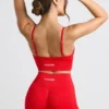Pantaloni scurți mini cu talie înaltă Define Luxe în roșu Pantaloni scurți mini cu talie înaltă Define Luxe în roșu
