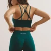 Pantaloni scurți mini cu talie înaltă Define Luxe în verde jad Pantaloni scurți mini cu talie înaltă Define Luxe în verde jad