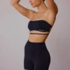 Pantaloni scurți mini cu talie înaltă, negru Pantaloni scurți mini cu talie înaltă, negru