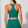 Pantaloni scurți mini cu talie răsucită și buzunare, de culoare verde-albăstrui Pantaloni scurți mini cu talie răsucită și buzunare, de culoare verde-albăstrui