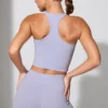 Pantaloni scurți mini cu talie răsucită și buzunare, în culoarea periwinkle Pantaloni scurți mini cu talie răsucită și buzunare, în culoarea periwinkle
