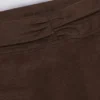 Pantaloni scurți mini cu volane în marl de nucă pecan Pantaloni scurți mini cu volane în marl de nucă pecan