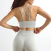 Pantaloni scurți mini Define Luxe cu talie înaltă, în culoarea gri