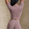 Pantaloni scurți mini Define Luxe cu talie înaltă, în culoarea Mocha Pantaloni scurți mini Define Luxe cu talie înaltă, în culoarea Mocha