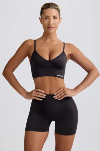 Pantaloni scurți mini Define Luxe în negru