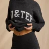 Pantaloni scurți mini din tricot cu talie medie, maro melanj Pantaloni scurți mini din tricot cu talie medie, maro melanj