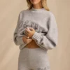 Pantaloni scurți mini din tricot cu talie medie, în nuanța Ice Marl Pantaloni scurți mini din tricot cu talie medie, în nuanța Ice Marl