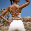 Pantaloni scurți mini FlexiRib cu talie înaltă, de culoare ivoriu