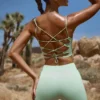 Pantaloni scurți mini FlexiRib cu talie înaltă, de culoare verde Pantaloni scurți mini FlexiRib cu talie înaltă, de culoare verde
