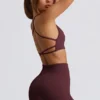 Pantaloni scurți mini fără cusături Super Sculpt în culoarea burgund Pantaloni scurți mini fără cusături Super Sculpt în culoarea burgund