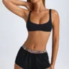 Pantaloni scurți mini Praia în negru Pantaloni scurți mini Praia în negru