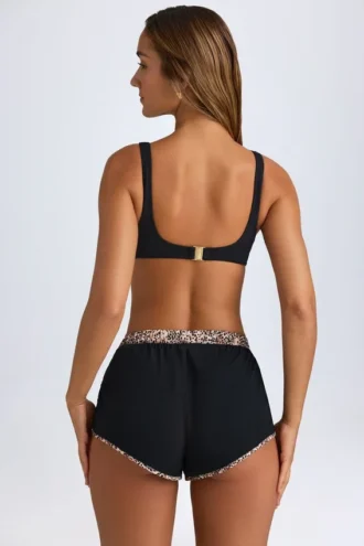 Pantaloni scurți mini Praia în negru