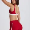 Pantaloni scurți mini Soft Active cu contrast, în roșu închis Pantaloni scurți mini Soft Active cu contrast, în roșu închis