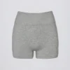 Pantaloni scurți mini Super Sculpt fără cusături, în culoarea gri melanj Pantaloni scurți mini Super Sculpt fără cusături, în culoarea gri melanj