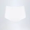 Pantaloni scurți Sabrine din jersey elastic, cu talie joasă, în culoarea albă Pantaloni scurți Sabrine din jersey elastic, cu talie joasă, în culoarea albă