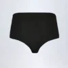 Pantaloni scurți Sabrine din jersey elastic, cu talie joasă, negri