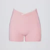 Pantaloni scurți Soft Active cu croi încrucișat și bordură contrastantă, în nuanța Powder Pink Pantaloni scurți Soft Active cu croi încrucișat și bordură contrastantă, în nuanța Powder Pink