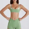 Pantaloni scurți Soft Active cu partea din față răsucită, de culoare verde Pantaloni scurți Soft Active cu partea din față răsucită, de culoare verde