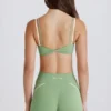 Pantaloni scurți Soft Active cu partea din față răsucită, de culoare verde Pantaloni scurți Soft Active cu partea din față răsucită, de culoare verde