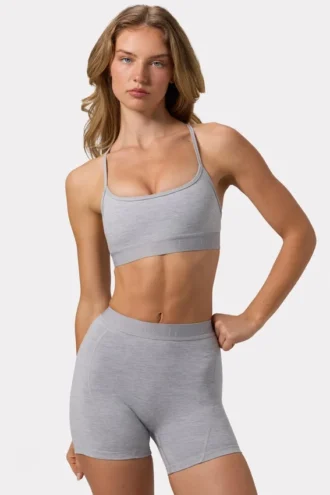 Pantaloni scurți Soft Active în gri melanj Pantaloni scurți Soft Active în gri melanj