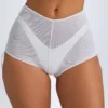 Pantaloni scurți transparenți cu volane Rocas, de culoare albă