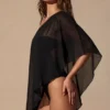 Poncho transparent Zarayah, negru Poncho transparent Zarayah, negru