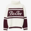 Pulover oversized cu guler înalt din tricot, în culoarea burgund Pulover oversized cu guler înalt din tricot, în culoarea burgund