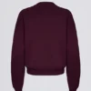Pulover oversized cu guler rotund în culoarea Burgundy Pulover oversized cu guler rotund în culoarea Burgundy