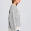 Pulover oversized cu logo din tricot, culoare Ice Pulover oversized cu logo din tricot, culoare Ice