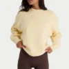 Pulover oversized din tricot cu nervuri, culoare lămâie Pulover oversized din tricot cu nervuri, culoare lămâie