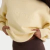 Pulover oversized din tricot cu nervuri, culoare lămâie Pulover oversized din tricot cu nervuri, culoare lămâie