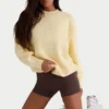 Pulover oversized din tricot cu nervuri, culoare lămâie Pulover oversized din tricot cu nervuri, culoare lămâie