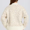 Pulover oversized din tricot jacquard, culoare Ice Pulover oversized din tricot jacquard, culoare Ice