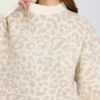 Pulover oversized din tricot jacquard, culoare Ice Pulover oversized din tricot jacquard, culoare Ice