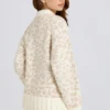 Pulover oversized din tricot jacquard, culoare Ice Pulover oversized din tricot jacquard, culoare Ice