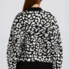 Pulover oversized din tricot jacquard, negru Pulover oversized din tricot jacquard, negru